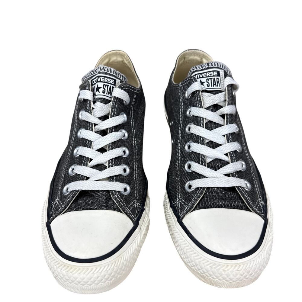 Converse Chuck Taylor All Star Low Black Denim Mens 6 Womens 8 Sneakers Y2K - Picture 6 of 12